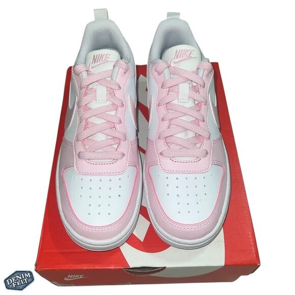 NIKE Big Girls Pink Foam Court Borough Low Recraft Casual Sneakers Athletic Shoe - Picture 6 of 16